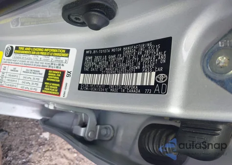 2016 Toyota Corolla L z USA, uszkodzony, nr VIN 2T1BURHE1GC553371